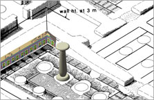 Reconstruction of the walls and floors of the north part of the ‘Harem Quarter’ showing the location of Petrie’s wall-paintings