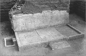 Lustration slab in one of the smaller houses (dig in 1924)