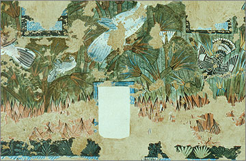Watercolour copy of one of the ‘Green Room’ paintings, by N. de G. Davies