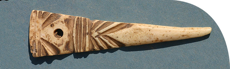 Decorated bone stylus from the excavation of the monastery at Kom el-Nana.
