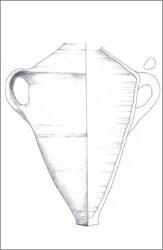 (Fig.30) ‘Carinated shoulder’ Group 2 Canaanite amphora from Amarna. Scale 1:4. 