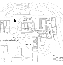 Plan of church and plaster fragments